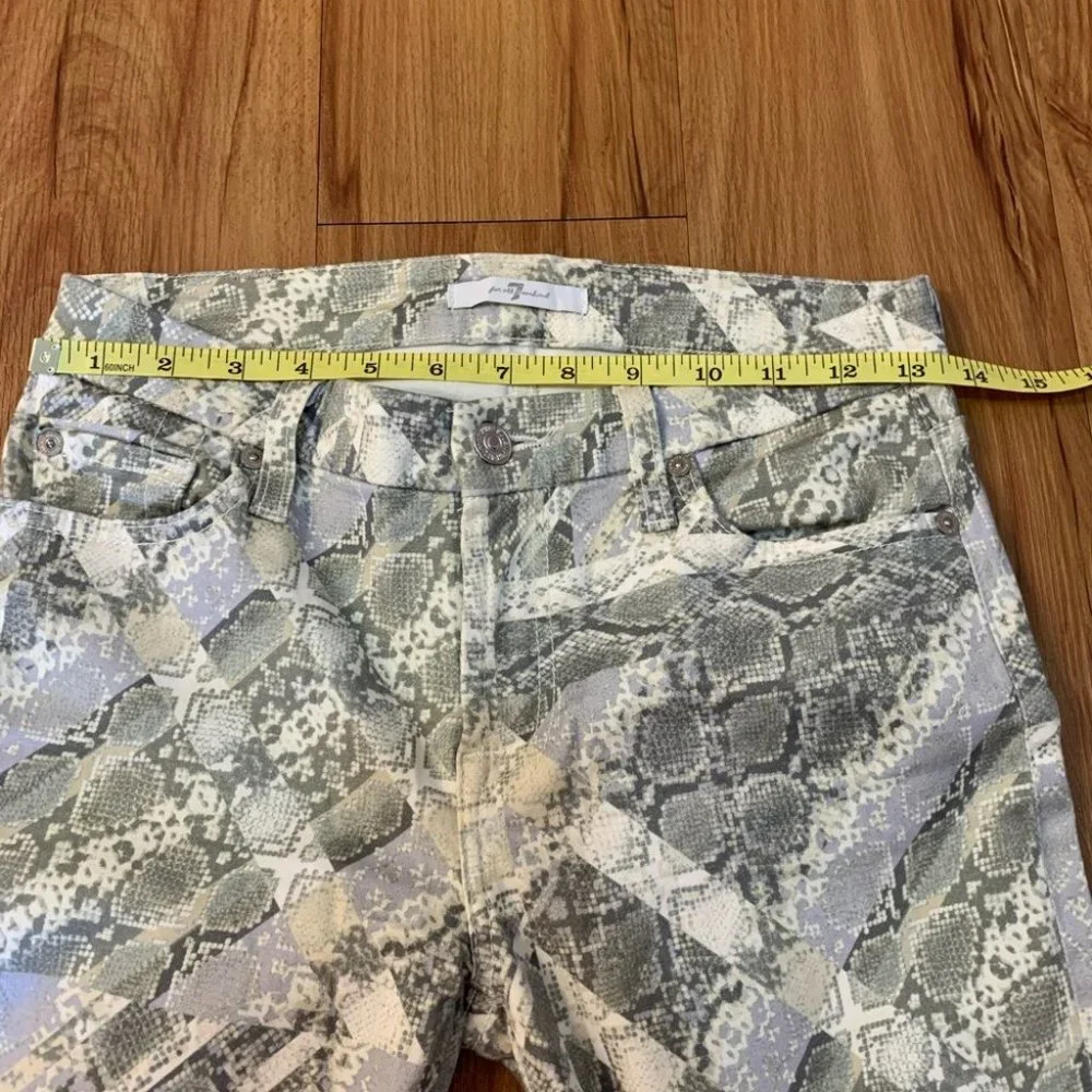 7 For All Mankind Snakeskin Skinny Pants